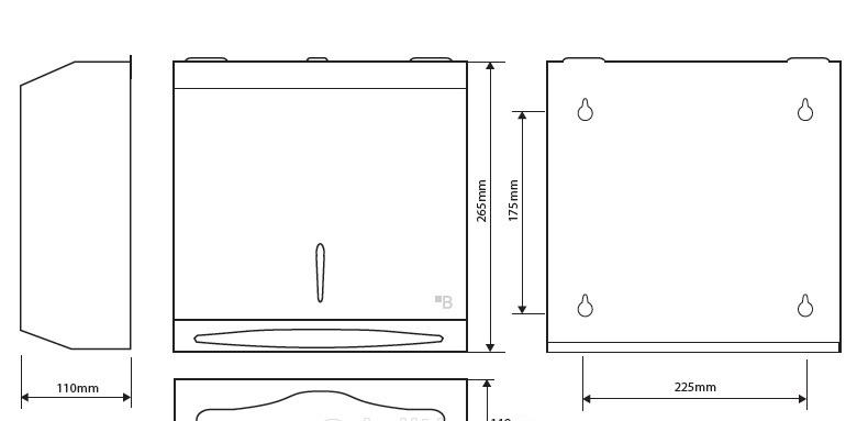 Bemeta Hotel Equipment, Диспенсер для бумажных полотенец, 113103045