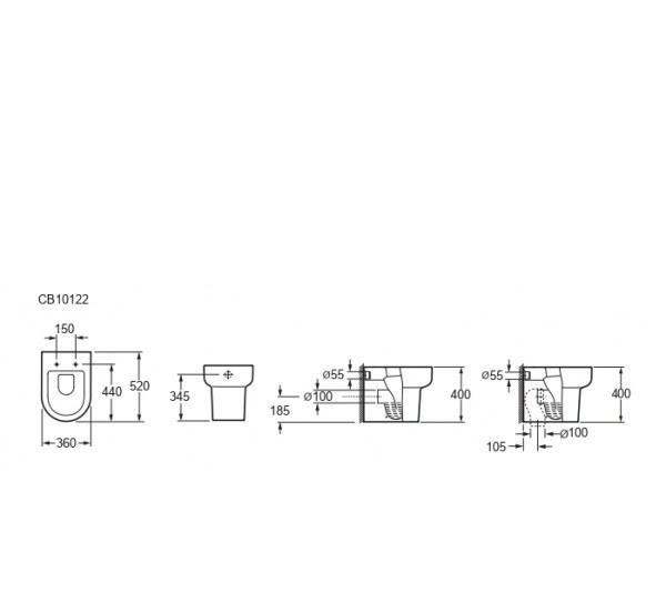 Grossman Elegance, Унитаз приставной, GR-PR3015