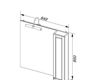 Aquanet Честер, Шкаф-зеркало, 5789 / 1A012403SL010