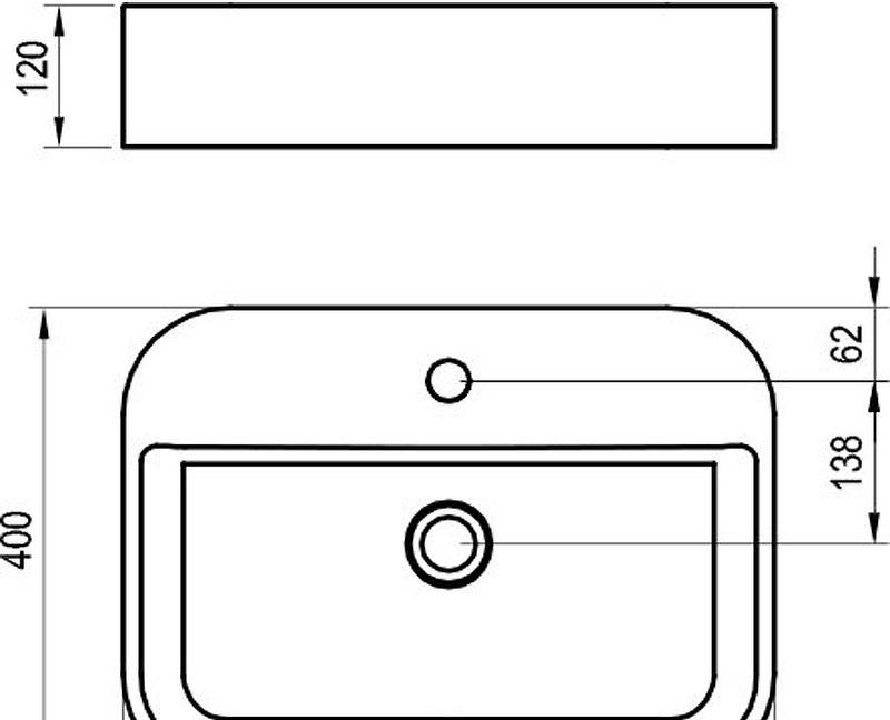 Ravak Ceramic, Раковина, XJX01155005 / Slim Shelf R XJX01155005