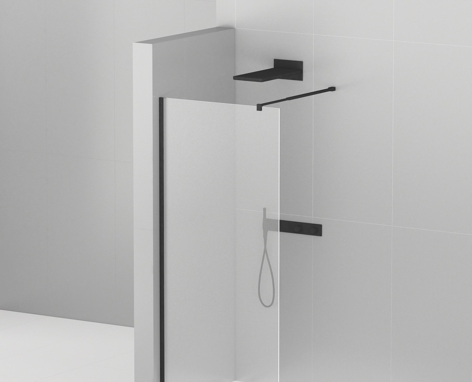 Душевая перегородка - Cezares, Liberta, 100x195 см, LIBERTA-L-1-100-C-NERO