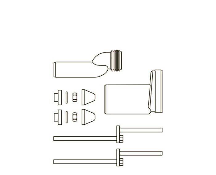 Комплект крепления для инсталляций - Tece, Profil, 1.1x22x15 см, 9880073
