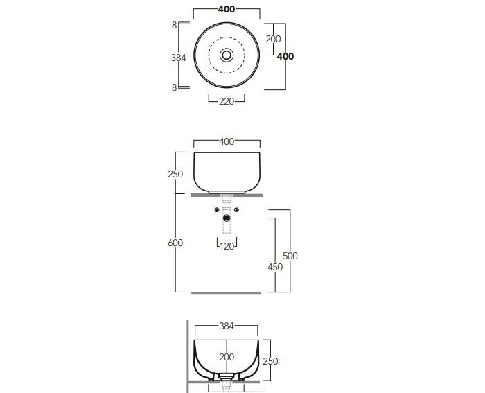 Раковина - Simas, Folio, 40x40x12.5 см, 4620008195766