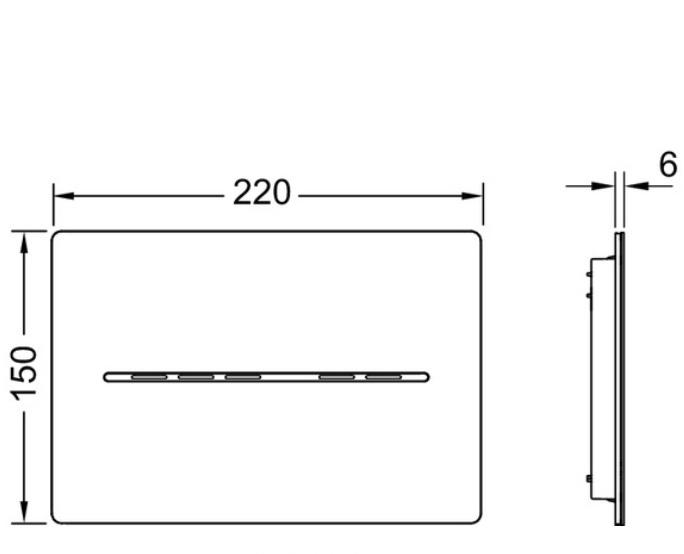 Кнопка смыва - Tece, TECEsolid, 0.6x22x15 см, 9240454