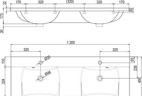 Ravak Classic, Умывальник, XJD01113000