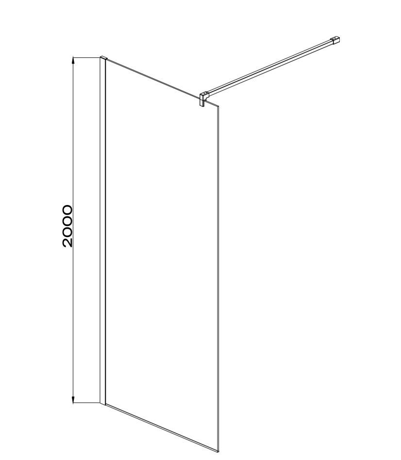 Душевая перегородка - Aquatek, Walk in, 70x200 см, AQ WIW 07020CH