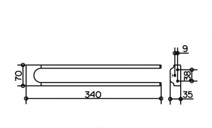 Keuco Moll, Полотенцедержатель, 12719010000