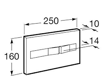 Кнопка смыва - Roca, Duplo, 0.6x22x15 см, 890096001