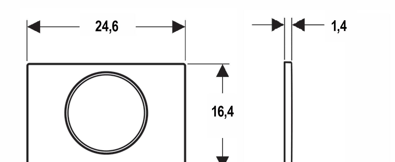 Кнопка смыва - Geberit, Sigma 10, 1.4x24.6x16.4 см, 115.758.JQ.5