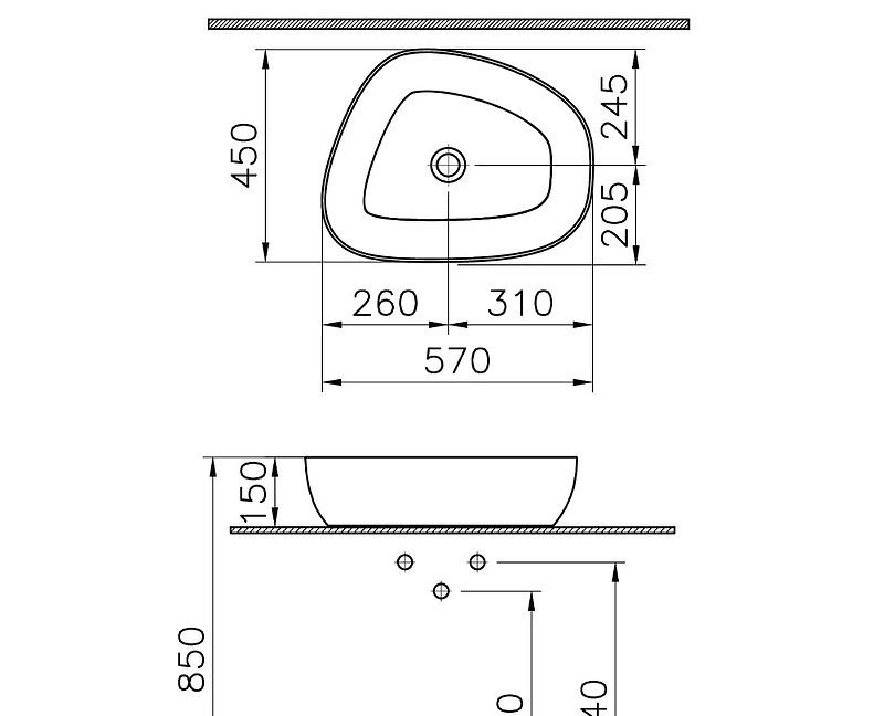 Vitra Outline Recycled, Накладная (чаша), 7991B066-0016