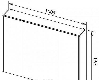 Aquanet Остин, Шкаф-зеркало, 00203928