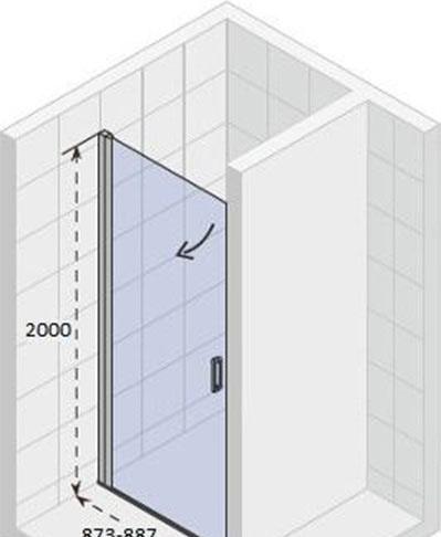 Душевая дверь - Riho, Novik, 90x200 см, Z101 GZ1090000 / GZ1090000 / G003002120
