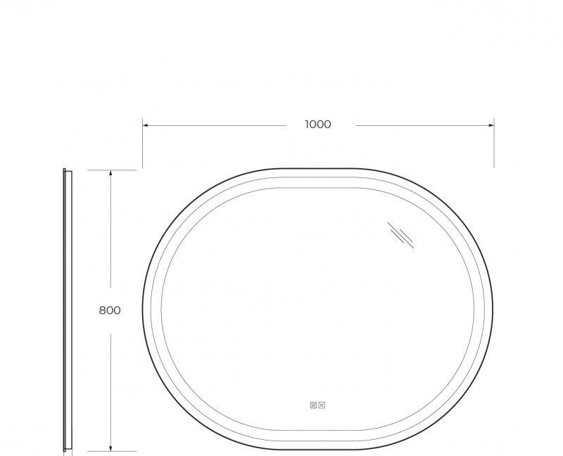 Cezares Giubileo, Зеркало, CZR-SPC-GIUBILEO-1000-800-TCH-WARM