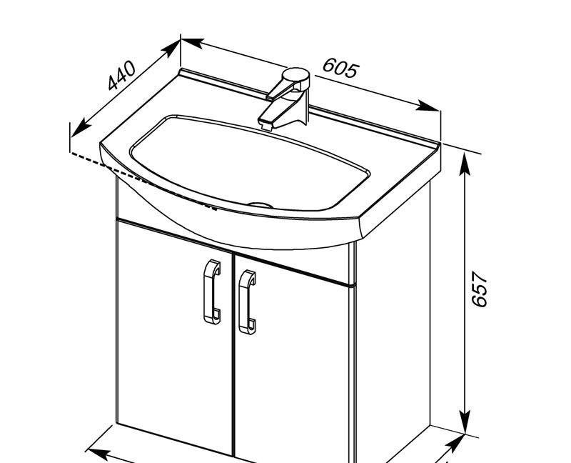 Aquanet Ирис, Тумба для раковины, 00198380