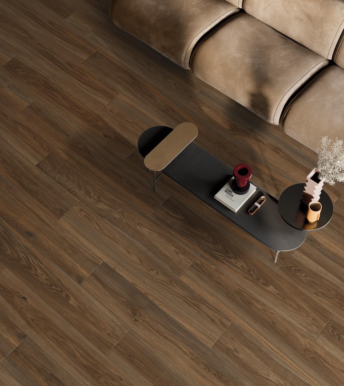 Картинка Vitra Walnut, Керамогранит, 20x120 см