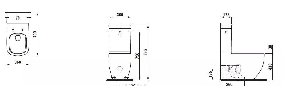 Laufen Palomba, Унитаз компакт, 8.2480.1.000.000.1