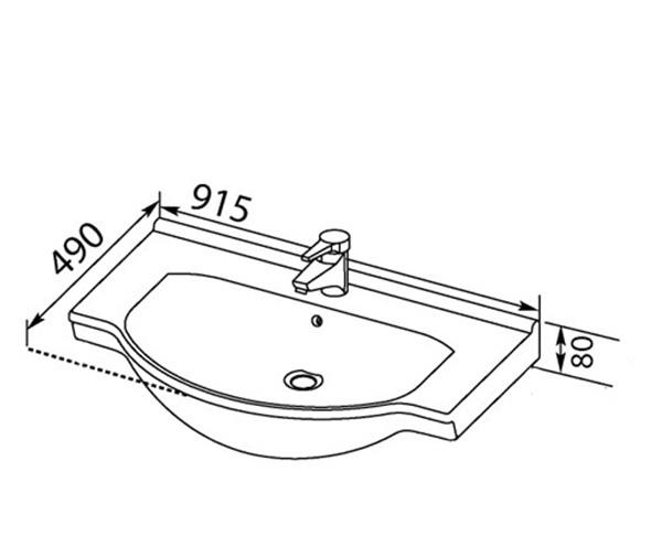 Aquanet Shenxin, Мебельная раковина, 00169552