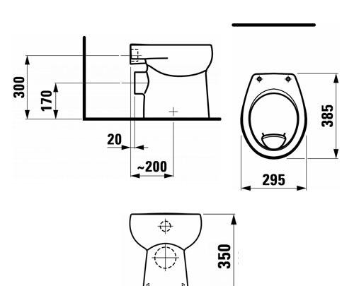 Laufen Florakids, Унитаз приставной, 8.2203.6.000.027.1