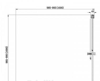 Душевой уголок - Aquanet, Delta Cube, 100x100x200 см, 00183843