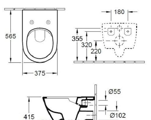 Villeroy&Boch Subway 2.0, Унитаз подвесной, 00182210 / 5614R0R1