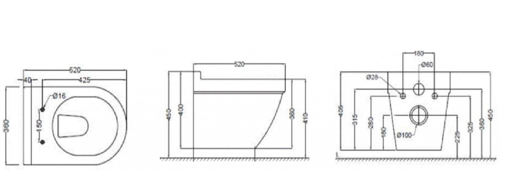 Jaquar Solo, Унитаз подвесной, SLS-WHT-6953BIUFSM