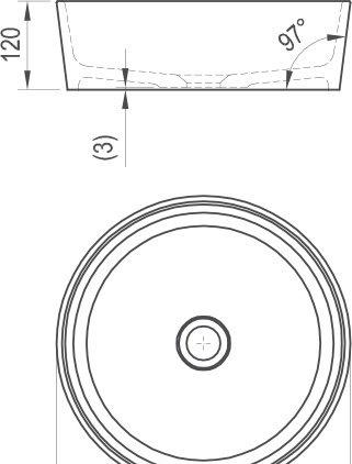 Ravak Moon 1, Накладная (чаша), XJN01300000