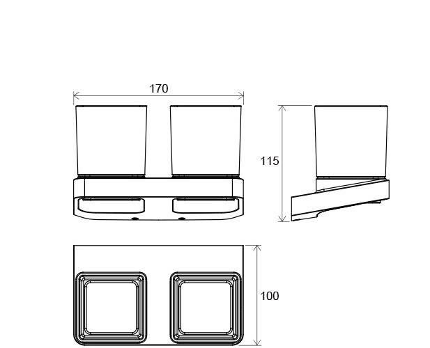 Ravak 10°, Держатель для стаканов, X07P322