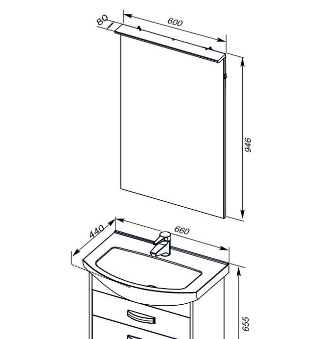 Aquanet Грейс, Комплект (гарнитур), 00198807