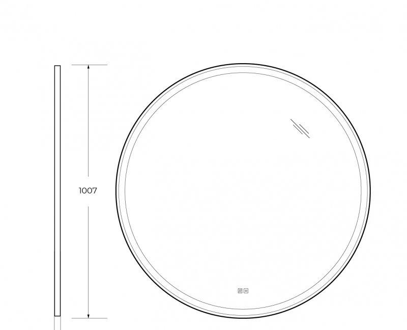 Cezares Cadro, Зеркало, CZR-SPC-CADRO-1000-LED-TCH-WARM