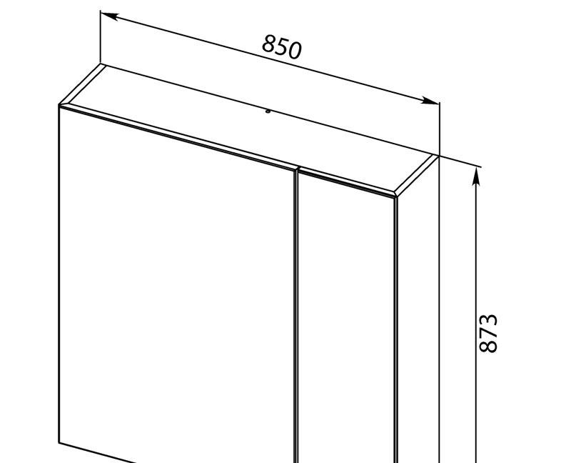 Aquanet Нью Йорк, Шкаф-зеркало, 00203954