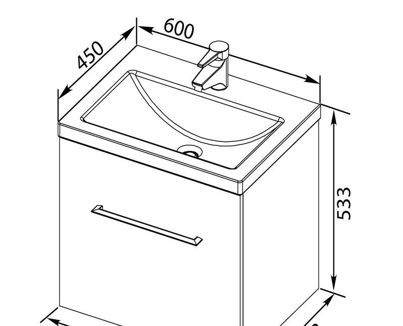 Aquanet Порто, Тумба для раковины, 00195730