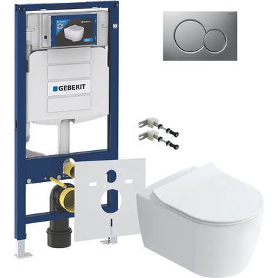 Geberit без коллекции, Унитаз подвесной с инсталляцией и кнопкой, Вн Крв63