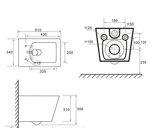 Tece TECEspring S, Унитаз подвесной, 9700996