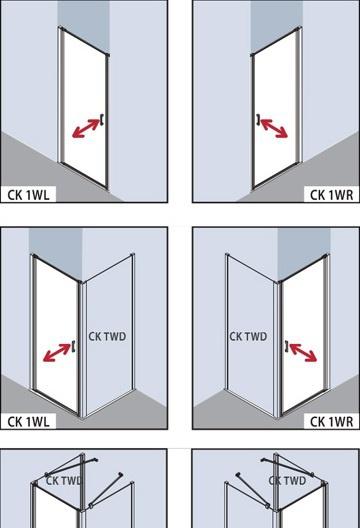 Душевая дверь - Kermi, Cada XS, 0.8x90x200 см, CK1WL09020VPK