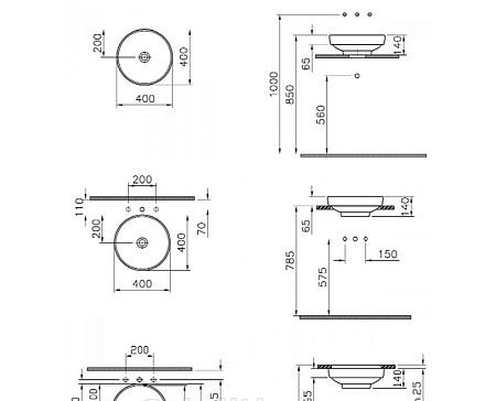 Vitra Water jewels, Раковина, 4334B070-0016