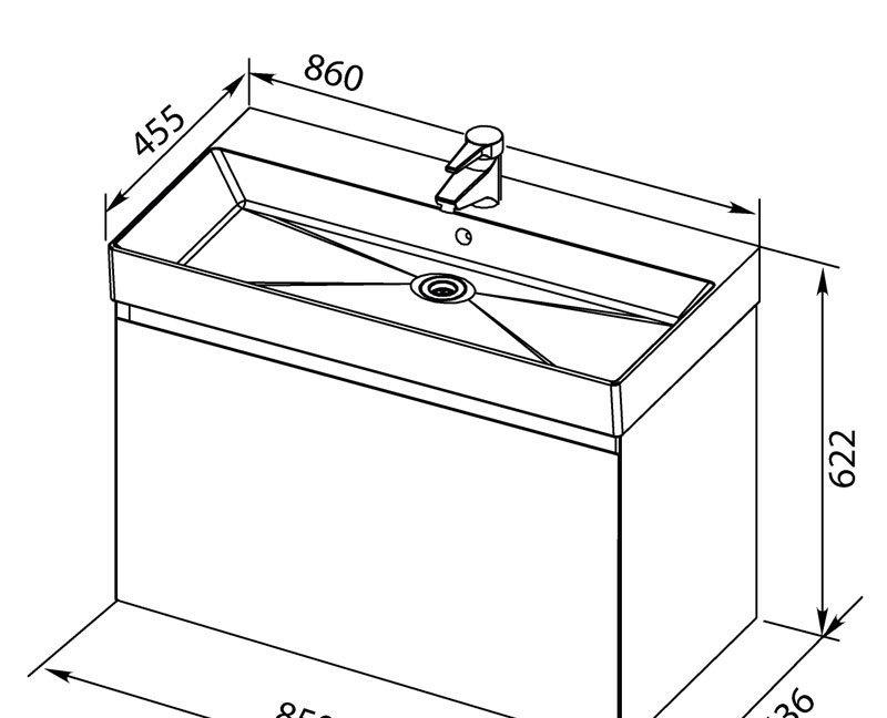 Aquanet Нью Йорк, Тумба для раковины, 00203947