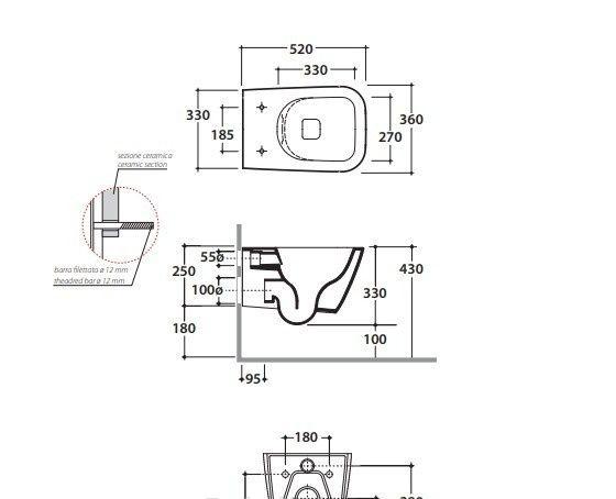 Globo Stone, Унитаз подвесной, STS05.BO