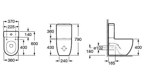 Roca Meridian-N, Унитаз компакт, 342248000