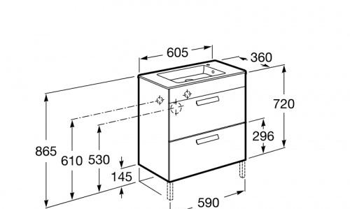Roca Debba, Тумба для раковины, ZRU9302707
