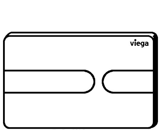 Кнопка смыва - Viega, Prevista, 0.6x22x13 см, 773069 / 773069 Visign for Style 23