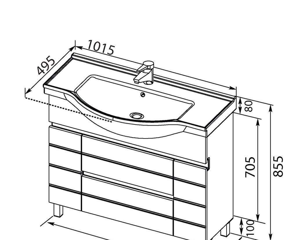 Aquanet Доминика, Тумба для раковины, 00171688