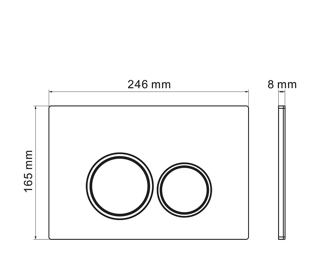 Grossman без коллекции, Унитаз подвесной с инсталляцией и кнопкой, 97.4455S.01.000