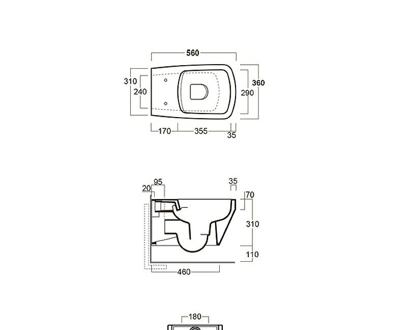 Simas Baden Baden, Унитаз подвесной, C748600SC