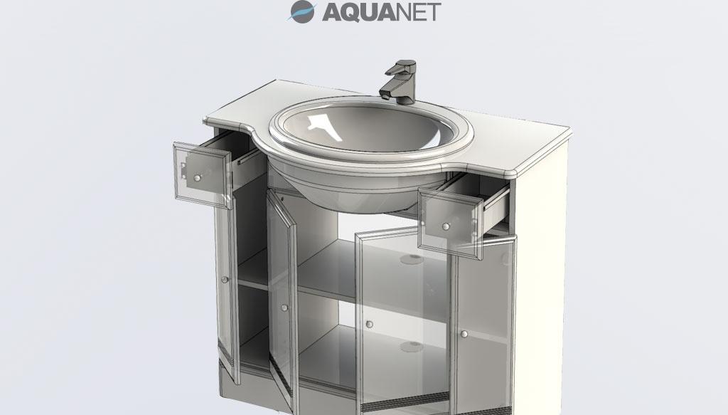 Aquanet Марсель, Тумба для раковины, Eva Media L 700