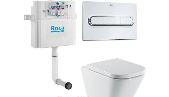 Roca Gap, Унитаз приставной с инсталляцией и кнопкой, 893109000