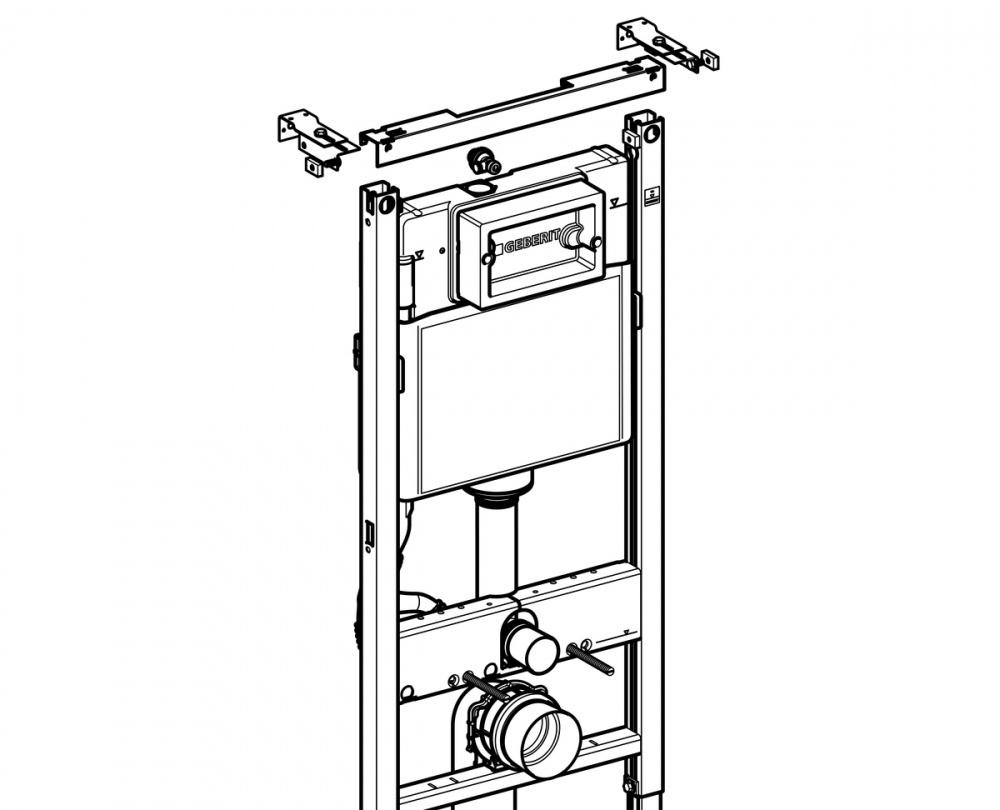 Инсталляция для унитаза - Geberit, Duofix UP 100, 13.5x50x112 см, 458.103.00.1