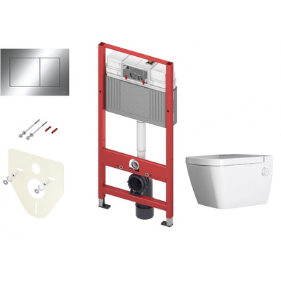 Tece Now, Унитаз подвесной с инсталляцией и кнопкой, 9400412.WC2