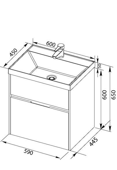 Aquanet Латина, Тумба для раковины, A191669 / 191669