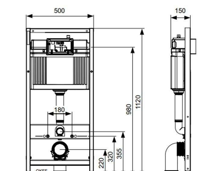 Laufen Pro, Унитаз подвесной с инсталляцией и кнопкой, 8.6996.6.940.041.3