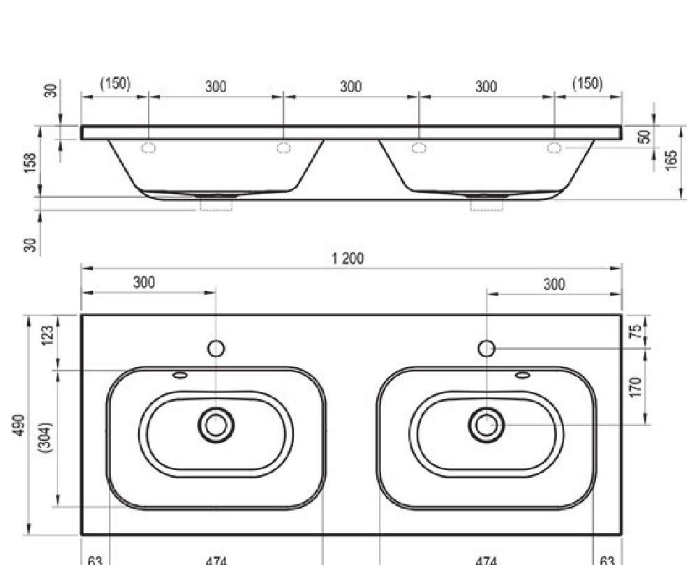 Ravak Chrome, Умывальник, XJG01212000